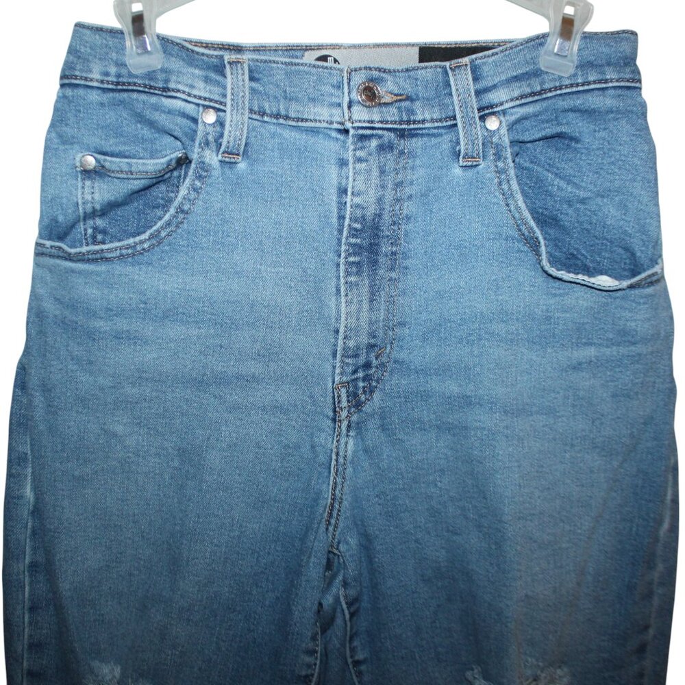 LEVIS Silver Tab Mom Jeans 29/8 Barrel Leg Tapered High Waist 90s Distressed Bag - Picture 3 of 13